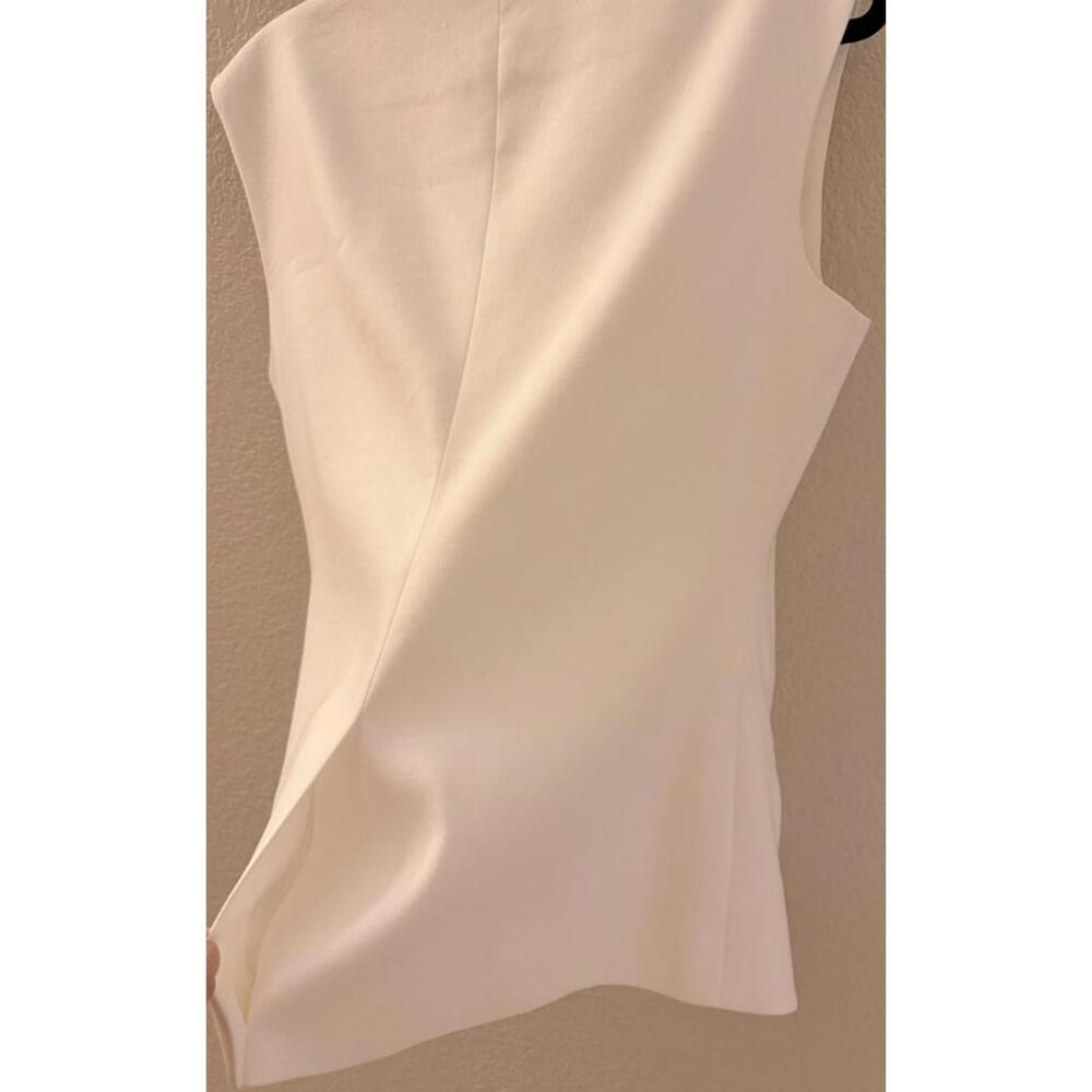 New Veronica Beard Tamara Linen Vest In Off-white Size 10 $548 - Picture 8 of 11
